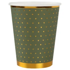 Papkrus Prikkede Grøn/Guld