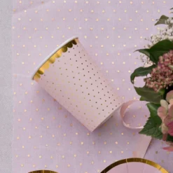 Papkrus Prikkede Lyserød/Guld