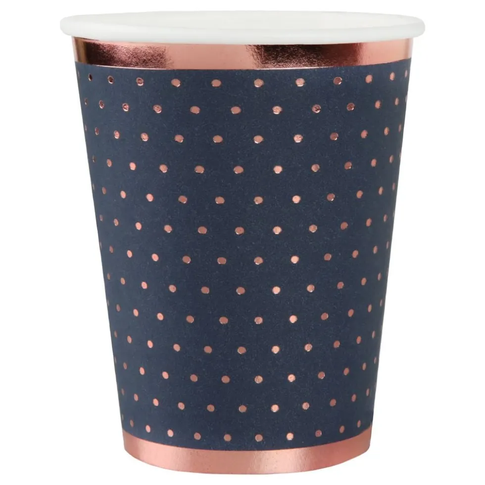 Papkrus Prikkede Navy/Rosaguld