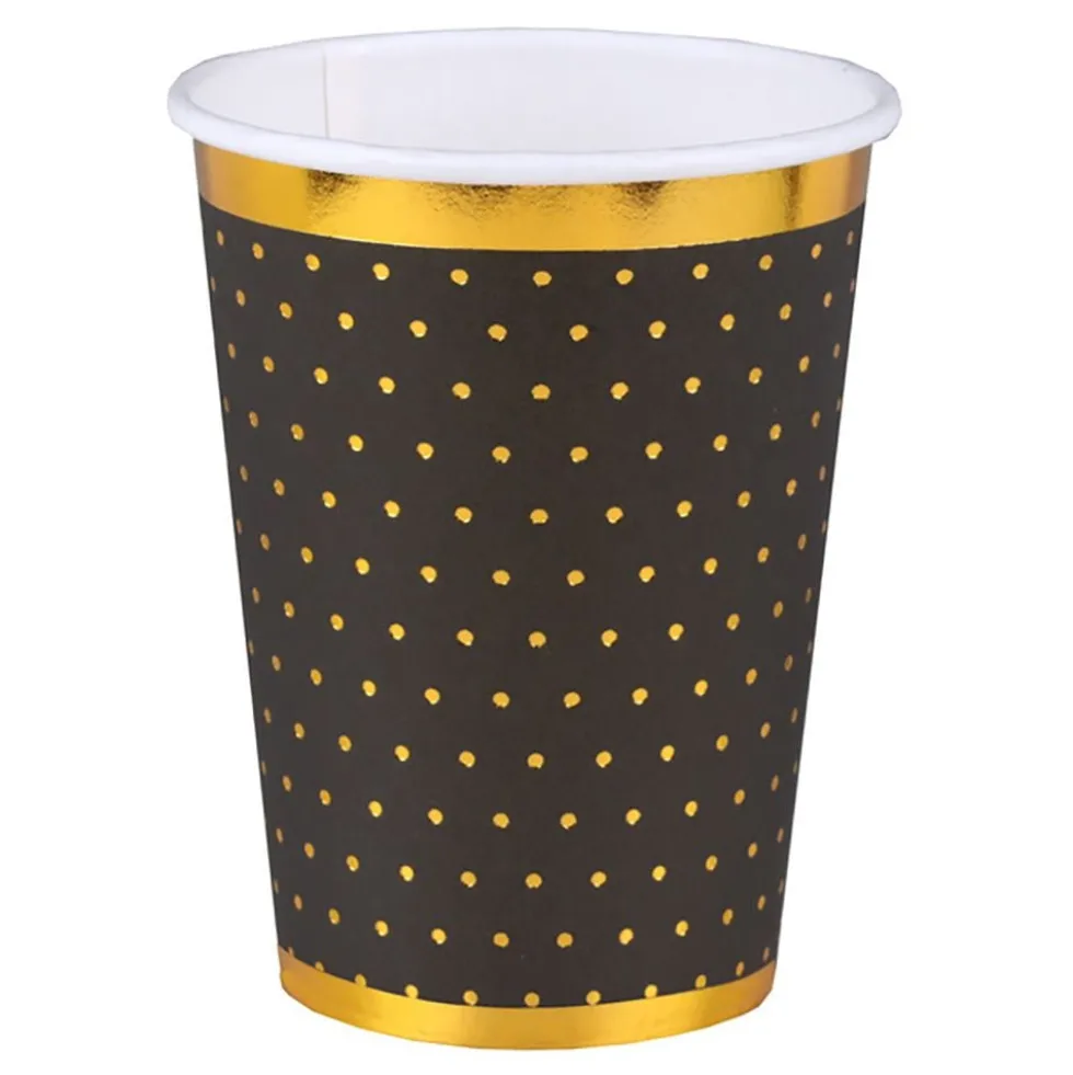 Papkrus Prikkede Sort/Guld