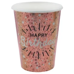 Papkrus Sparkling Happy Birthday Rosaguld