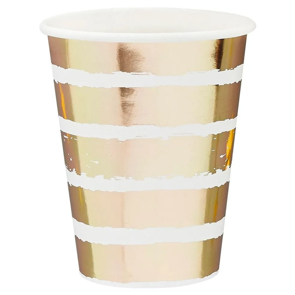 Papkrus Stribede Guld Metallic