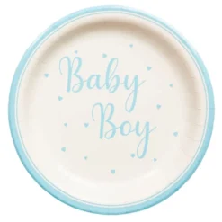 Paptallerkener Baby Boy Lyseblå