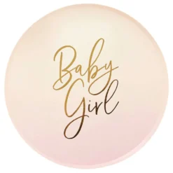 Paptallerkener Baby Girl Lyserød
