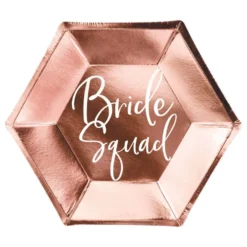 Paptallerkener Bride Squad Rosaguld