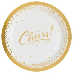 Paptallerkener Cheers Golden Wishes