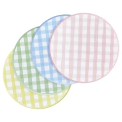 Paptallerkener Gingham