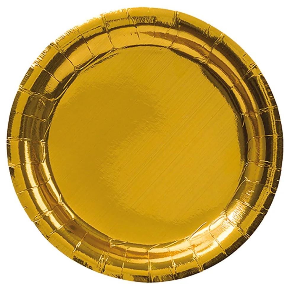 Paptallerkener Guld