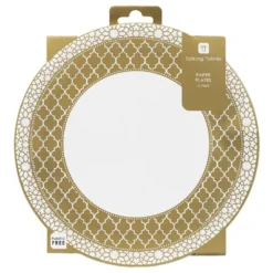 Paptallerkener Guld Ornament