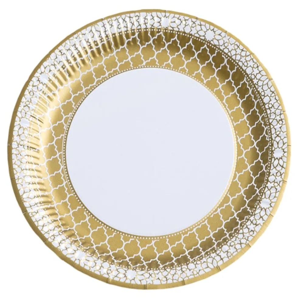 Paptallerkener Guld Ornament