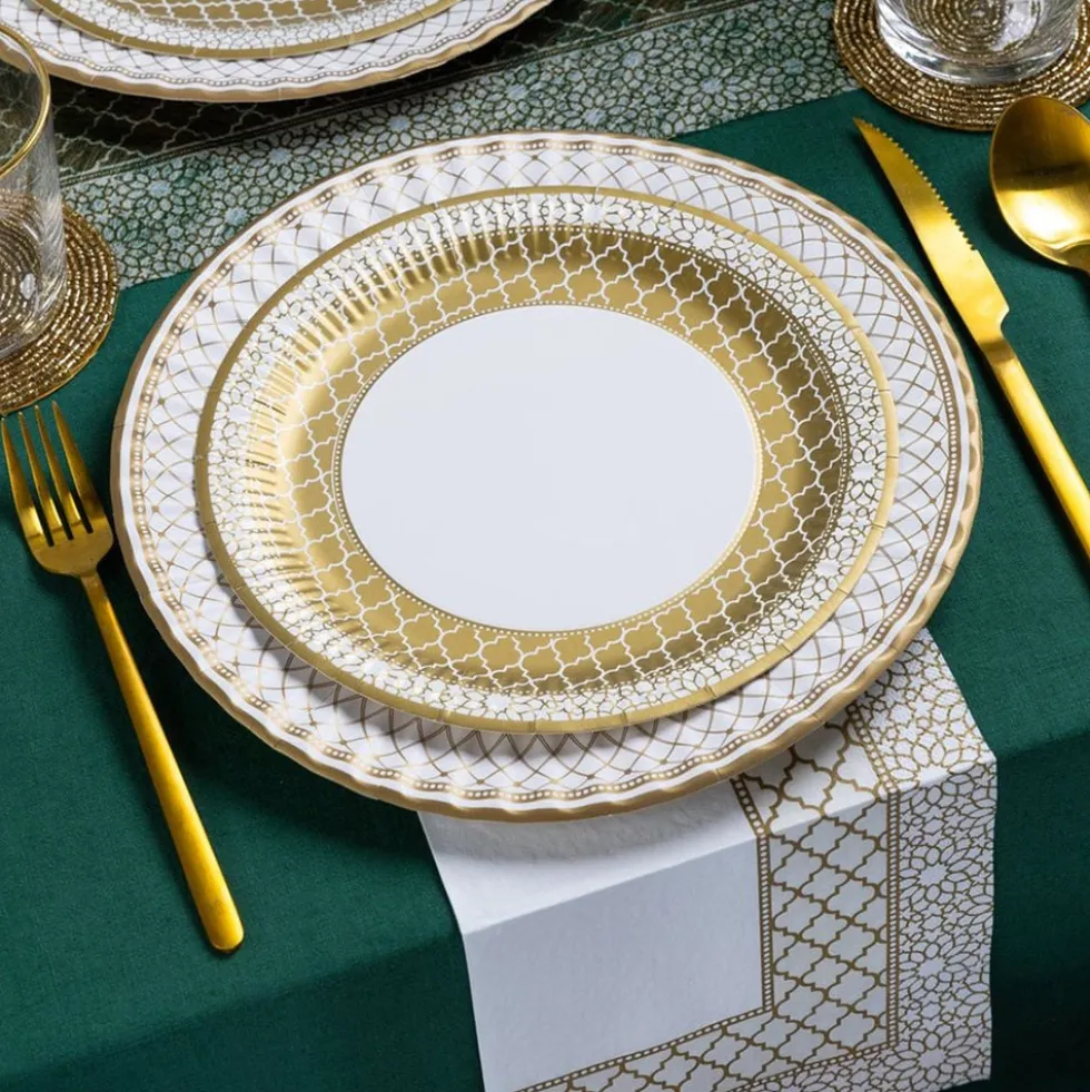 Paptallerkener Guld Ornament