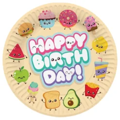 Paptallerkener Happy Birthday Kawaii