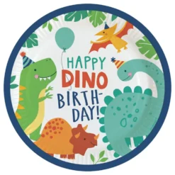 Paptallerkener Happy Dino Birthday