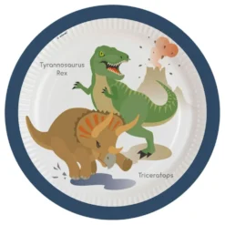 Paptallerkener Happy Dinosaur
