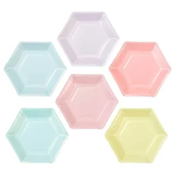Paptallerkener Hexagon We Love Pastel