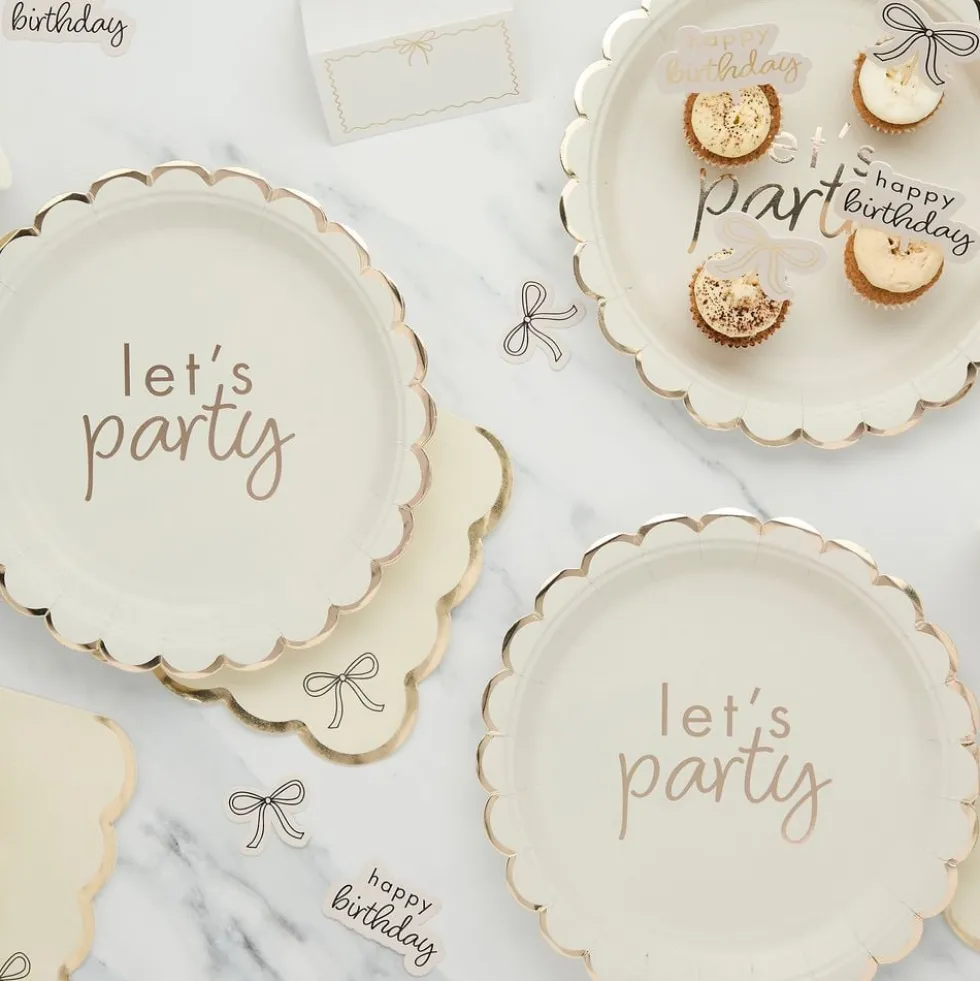 Paptallerkener Let's Party Cremehvid Roset