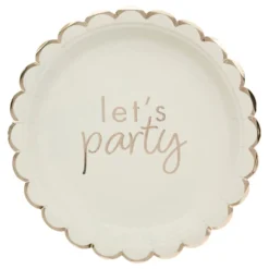 Paptallerkener Let's Party Cremehvid Roset