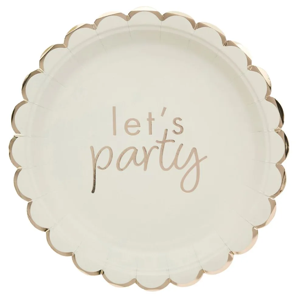 Paptallerkener Let's Party Cremehvid Roset