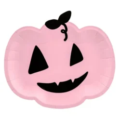 Paptallerkener Lyserøde Græskar Halloween