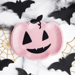 Paptallerkener Lyserøde Græskar Halloween