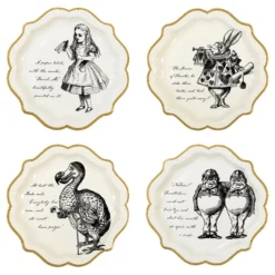 Paptallerkener Mad Hatter Alice Wonderland