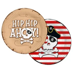 Paptallerkener Pirat Hip Hip Ahoy