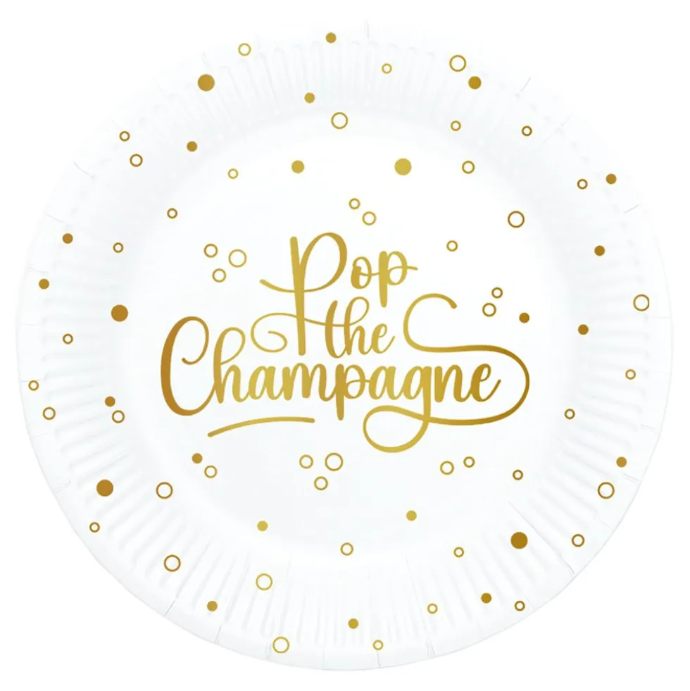 Paptallerkener Pop the Champagne