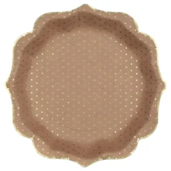 Paptallerkener Prikkede Brun/Guld