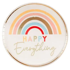 Paptallerkener Regnbue Happy Everything