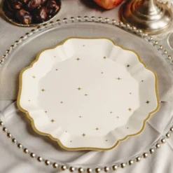 Paptallerkener Stjerner Beige