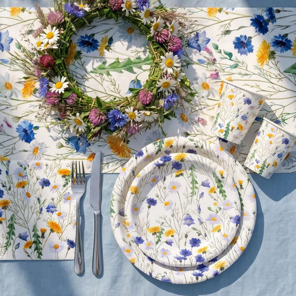 Paptallerkener Svensk Midsommer
