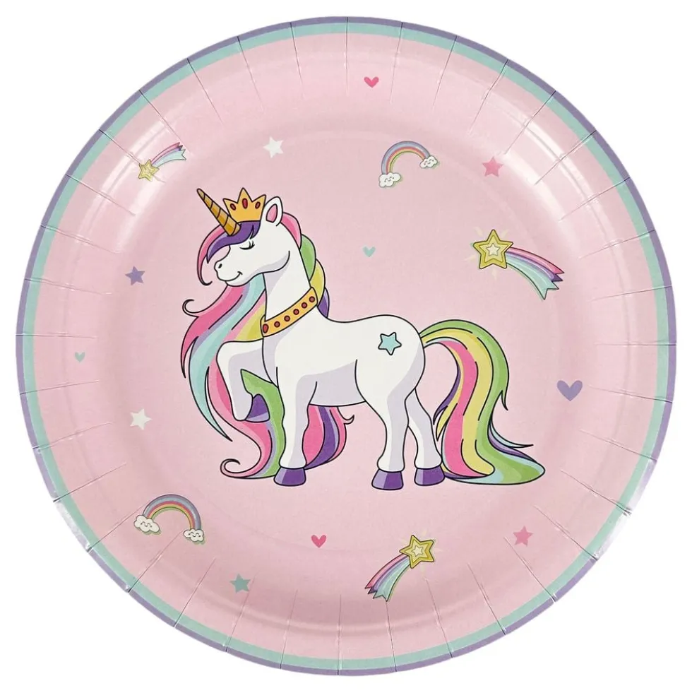 Paptallerkener Unicorns & Rainbows
