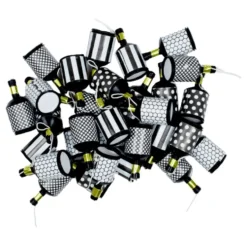 Party Poppers Sort/Hvid/Guld