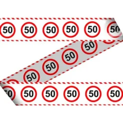 Partytape Trafikskilt 50