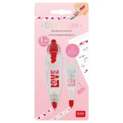 Pen med Dekorationstape Heart