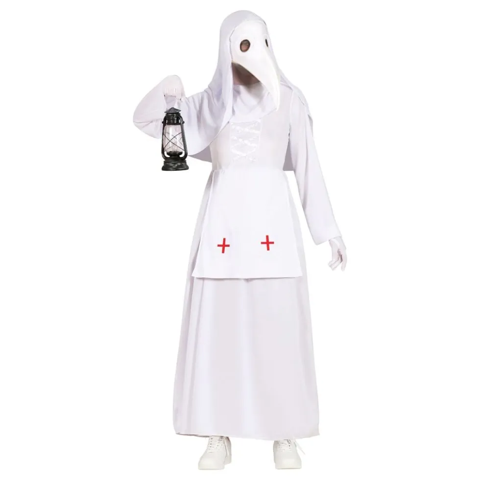 Pestdoktor Hvid Kostume