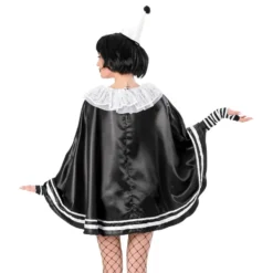 Pierrot Klovn Sort Dame Kostume