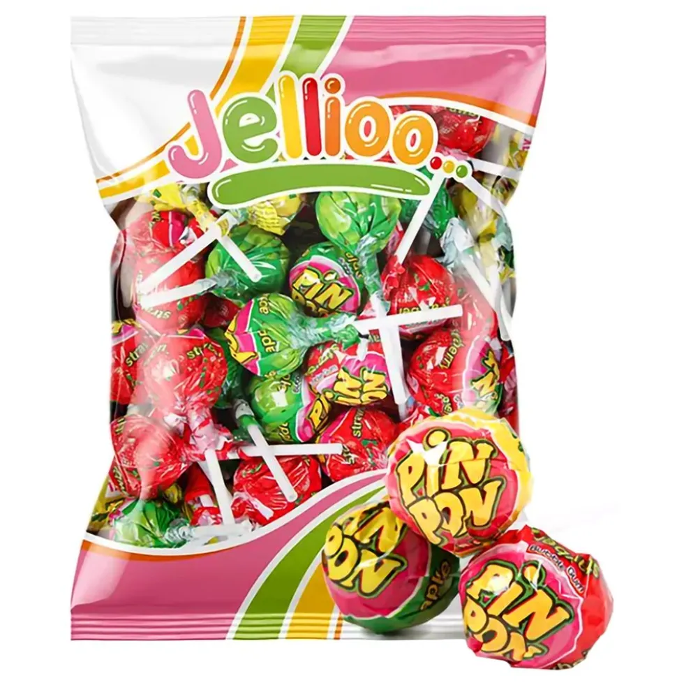 Pin Pon Lollipop Gum Sour Mix Økonomipakke
