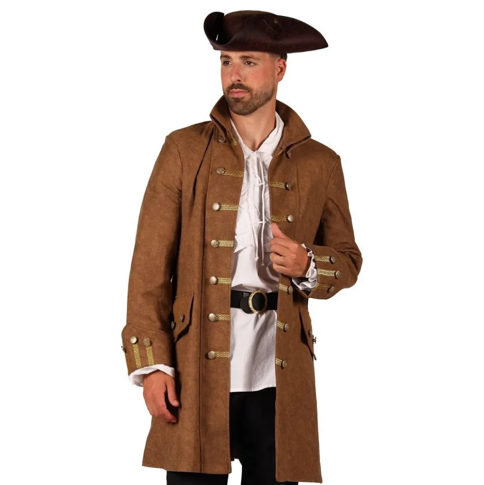 Piratjakke Brun Herre Deluxe