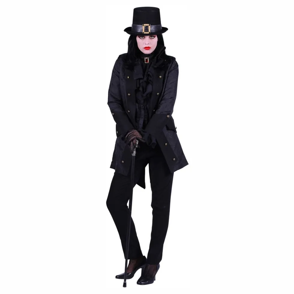 Piratkappe Dame Sort Deluxe