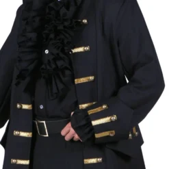 Piratkappe Herre Sort Deluxe