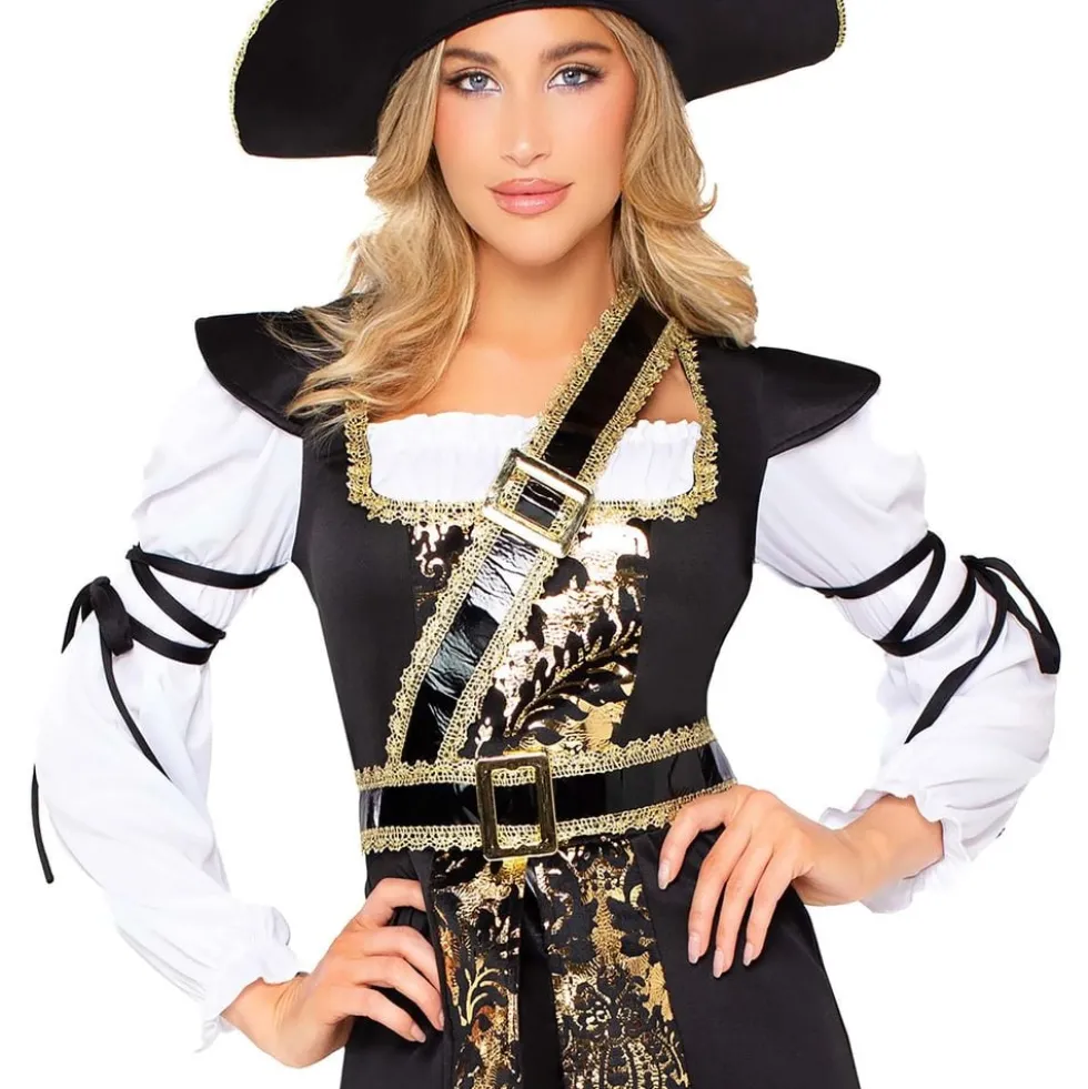 Pirat Kaptajn Dame Deluxe Kostume