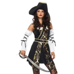 Piratkaptajn Damekostume Deluxe