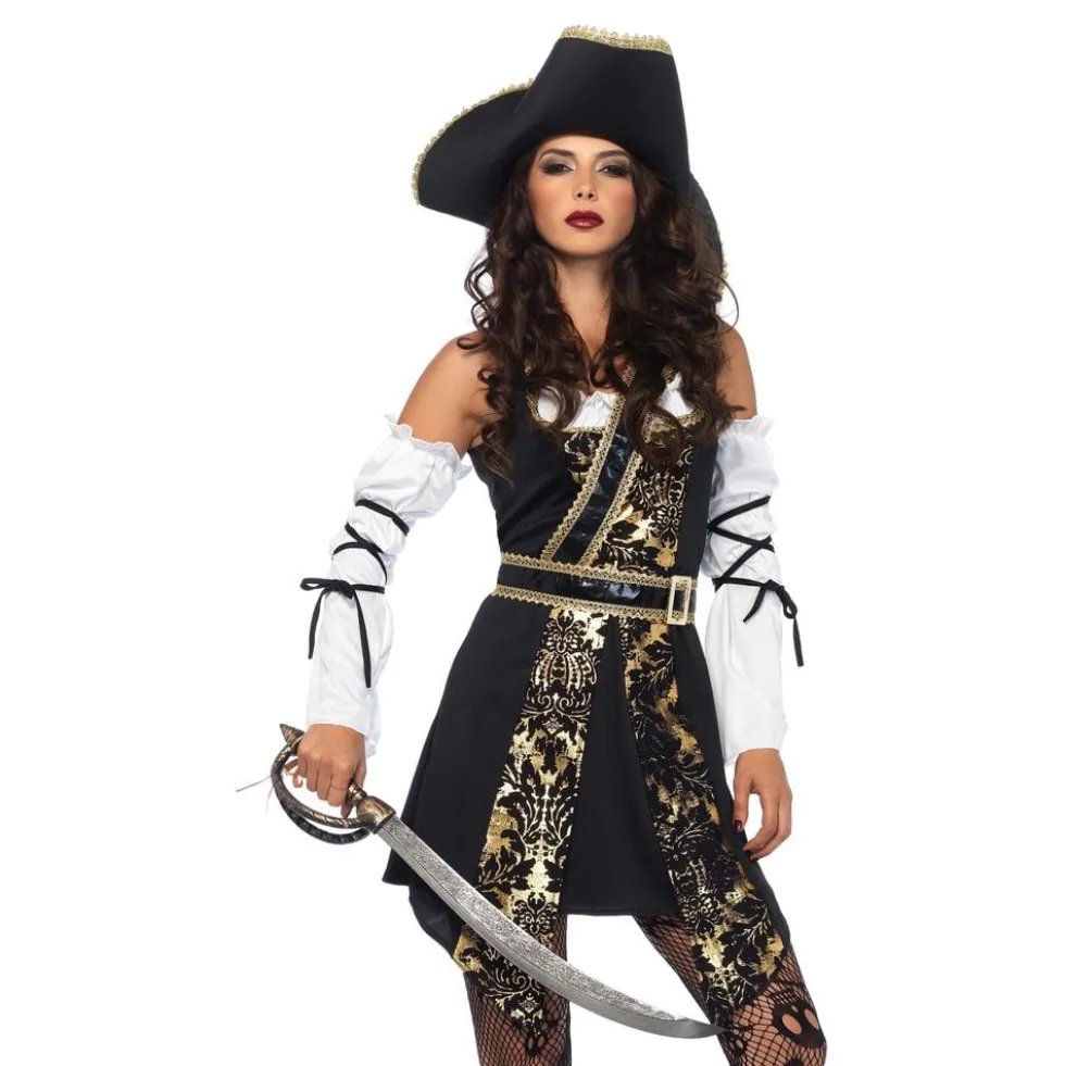Piratkaptajn Damekostume Deluxe