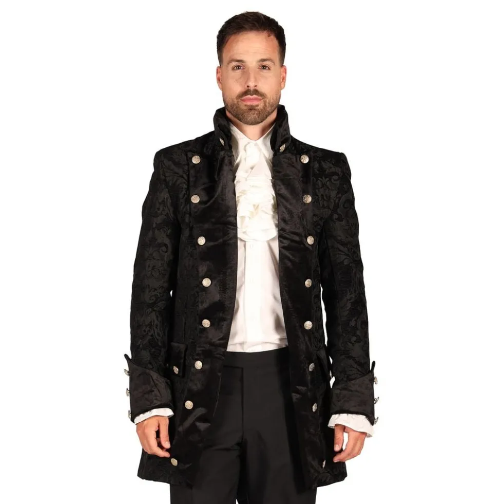 Pirat Kåbe Brocade Herre Sort Deluxe