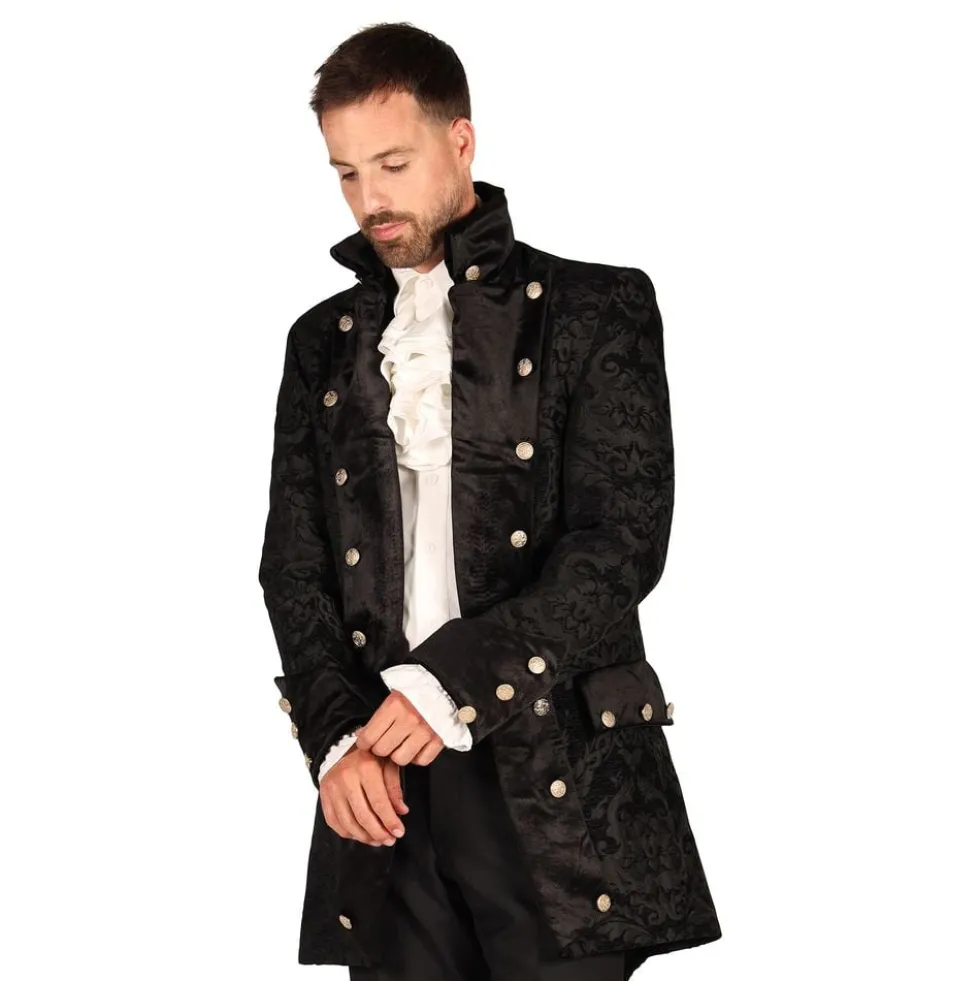 Pirat Kåbe Brocade Herre Sort Deluxe