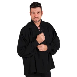 Piratskjorte Sort Deluxe