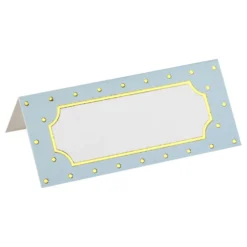 Placeringskort Prikkede Blå/Guld