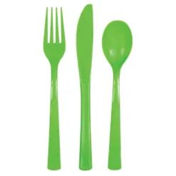 Plastbestik Limegrønt