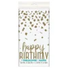Plastdug Happy Birthday Guld